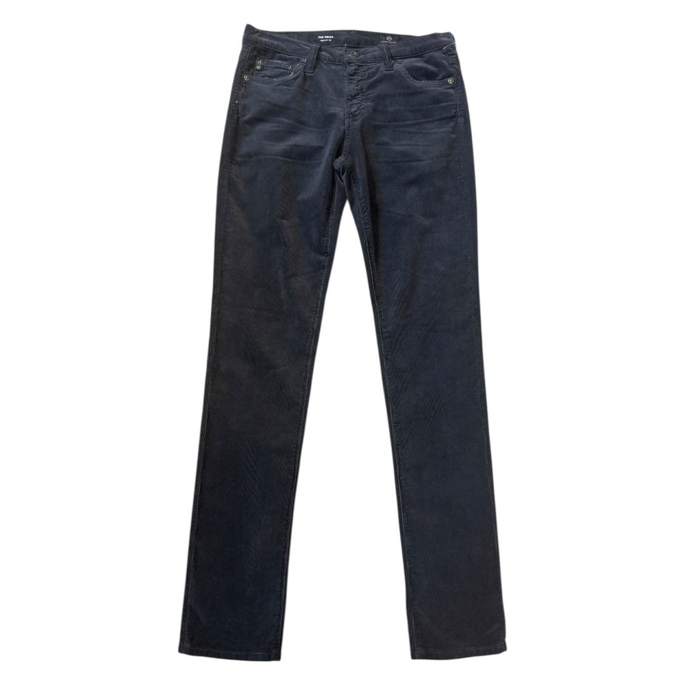 AG Adriano‎ Goldschmied The Prima Cigarette Leg Corduroy Pants Gray Black 4 26R